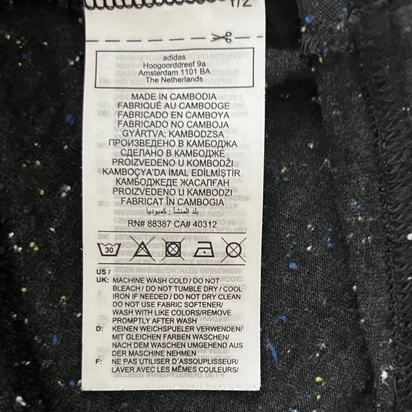 Adidas Women's Speckled Black Long Sleeve Tee - Picture 4 of 5